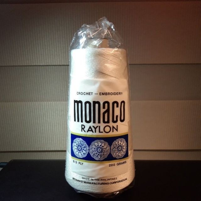 ∇ ☼ Monaco Raylon for Crochet and Embroidery 200grams 8-3ply made in ...
