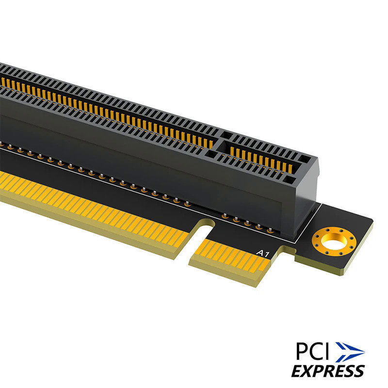 PCIE X16 to X16 Riser Card Adapter PCI Express 3.0 16X 90 Degree ...