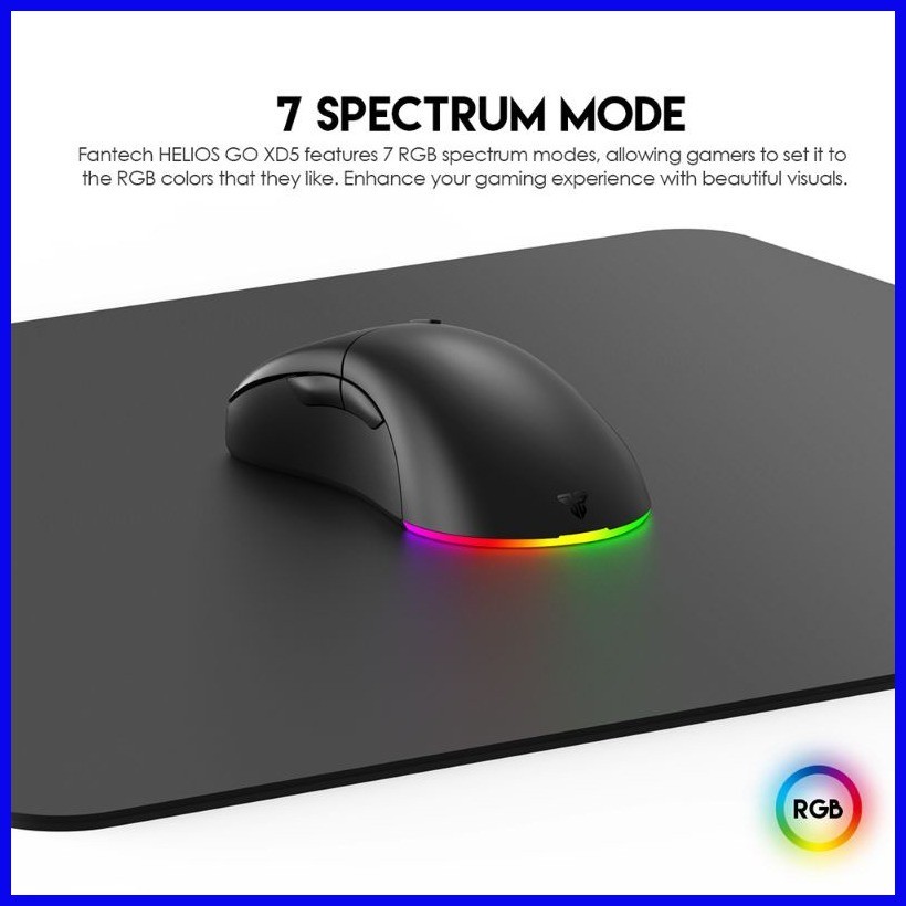 ∇ Helios GO XD5 Fantech PIXART 3370 SENSOR Pro Wireless Gaming mouse ...