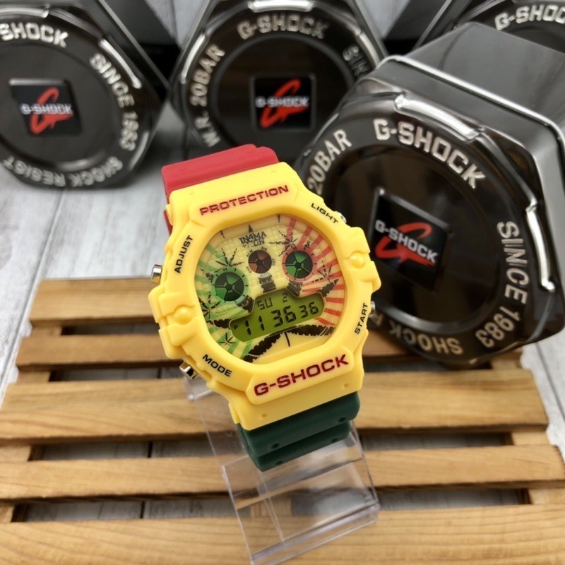 ♣ Gshock Mat Motor Rasta Viral & Dw-6900 Bulat limited edition custom ...