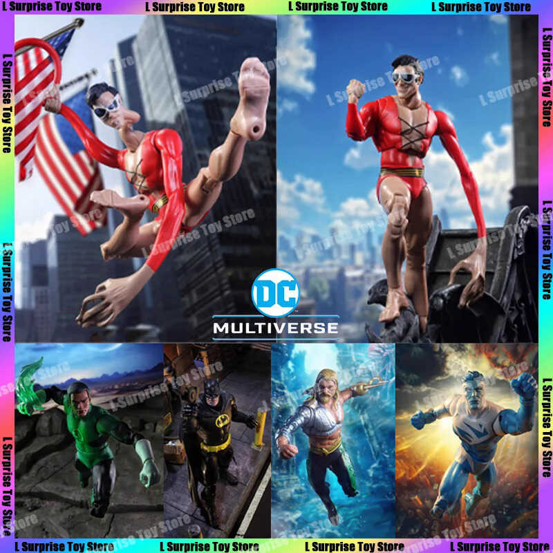 Lot De 6 Figurines DC Comics 18 Cm – Batman, Superman, Aquaman, Cyborg, Flash, Green Lantern