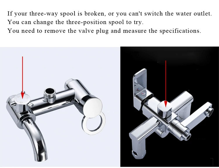 26MM Shower Faucet Spool - 3-Position Ceramic Valve, Three-Hole ...
