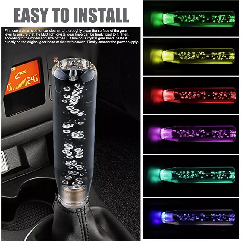Multiple colors 10/15/20/25/30/35/40CM Crystal Bubble Style Shift Knob ...