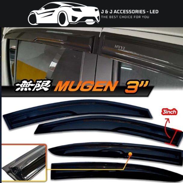 Mugen Door Visor for Perodua Bezza Myvi Alza Axia Kelisa Kenari ...