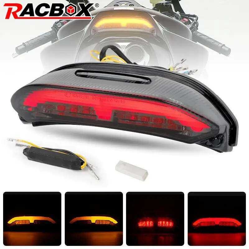 2 Motorcycle Rear Lights LED Motorcycle Brake Tail Stop Light 1 ...