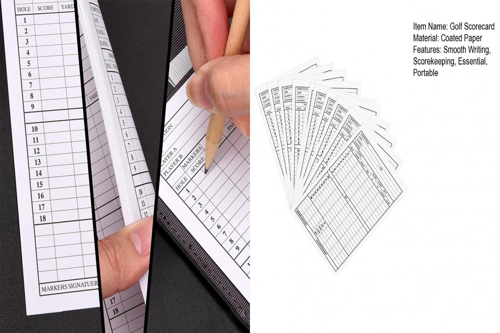 [Sy] Durable Golf Scorecard Paper Golf Scorecard Smooth Paper 10 Pcs ...
