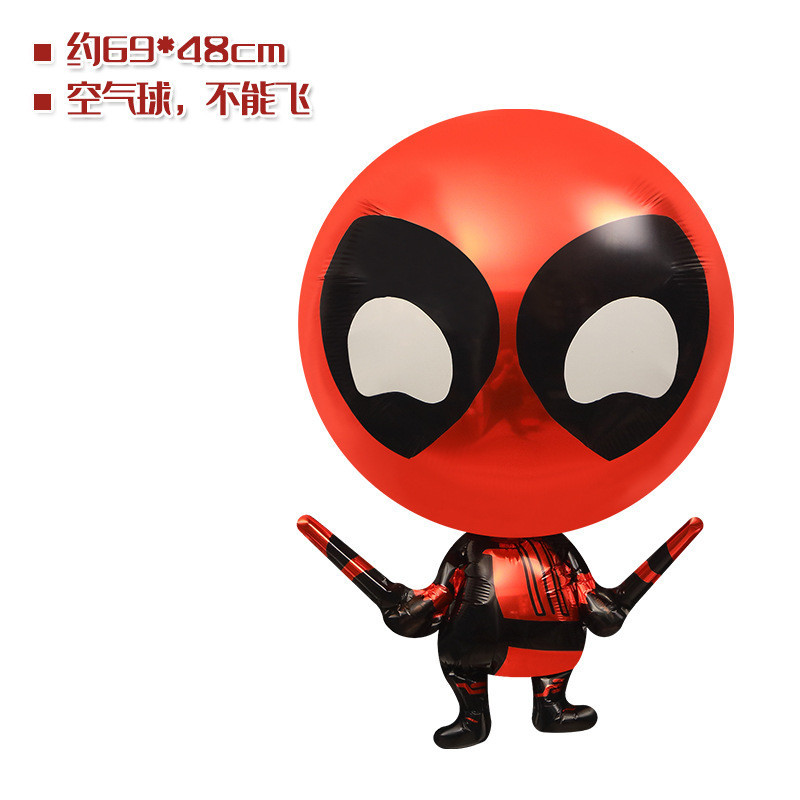 Super Hero Foil Balloon Spider-Man Captain Iron Man Deadpool Balloon ...