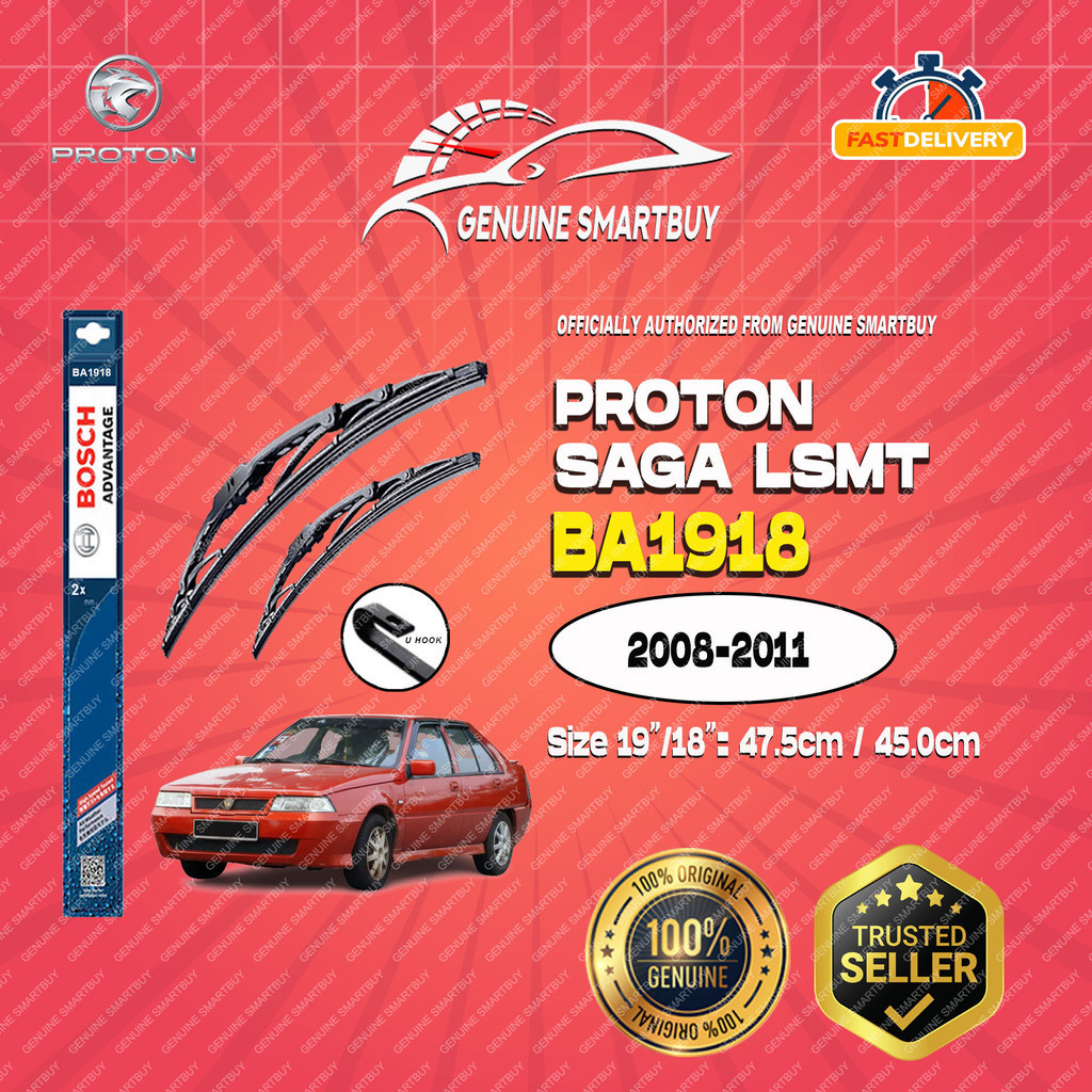 Proton Saga LMST Iswara 20032008 (19'/18") Bosch Advantage Wiper Set