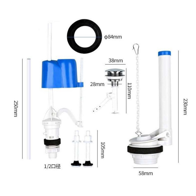 1 SET CISTERN FITTINGS WATER TANK FITTINGS FOR TOILET FLUSH 1Set Toilet ...