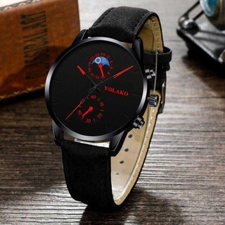 Leather para POSHI COD mga lalaki relo water proof orihinal Chronograph ...