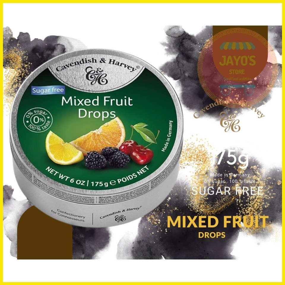 Cavendish and Harvey Drops, SUGAR FREE MIXED FRUIT DROPS, 175G Shopee