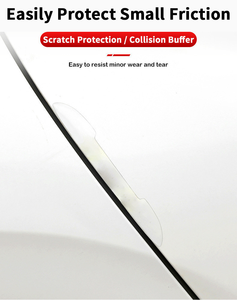 4Pcs Mitsubishi Car Door Anti-Collision Strip Guards Carbon Fiber ...