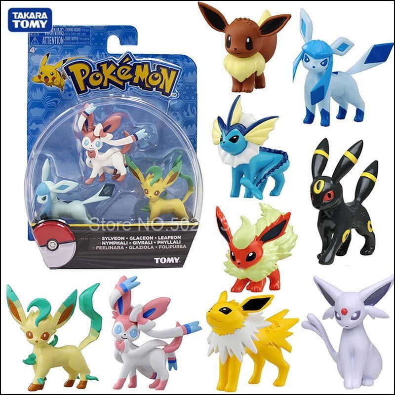 Tomy Takara Vaporeon Jolteon Flareon Espeon Umbreon Leafeon Glaceon 