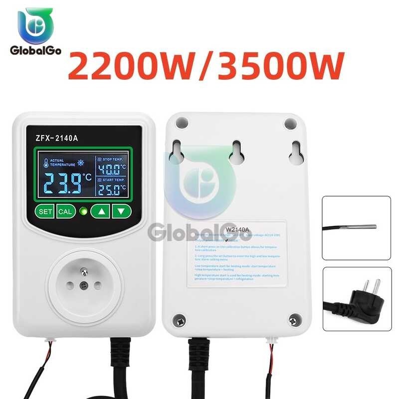 795 Temperature Controller Digital Socket Outlet EU Plug High Power ...