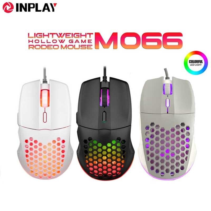 INPLAY M066 Lightweight Hollow Luminous Gaming Mouse With RGB For ...