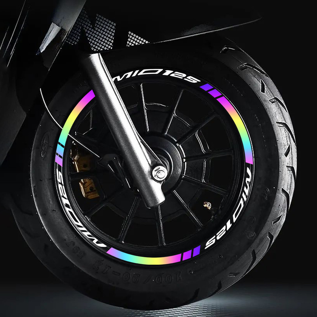 For YAMAHA Mio i 125 Motorcycle Wheel Hub Sticker Decal Reflective Rim ...