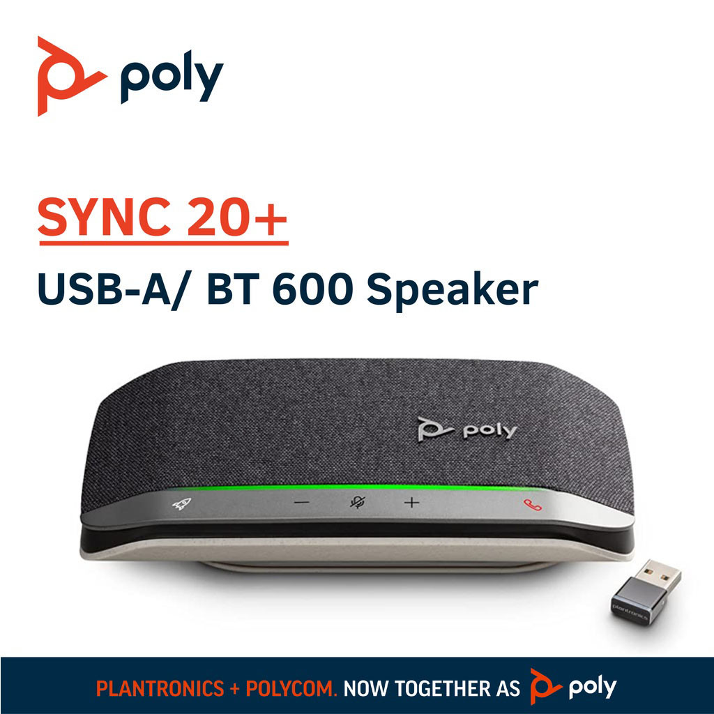 POLY Sync 20+, Smart Conference Speakerphone With BT600 USB-A Wireless ...