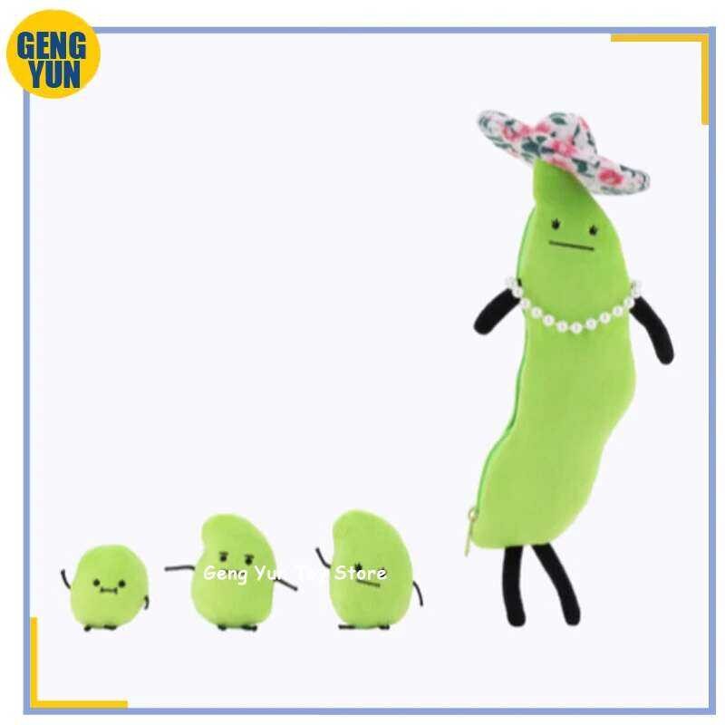 Peluche Secret Staycation Edamame Family - Oreiller Doux 31 Cm Avec Collier De Perles, Parfait Pour Câlins - 4