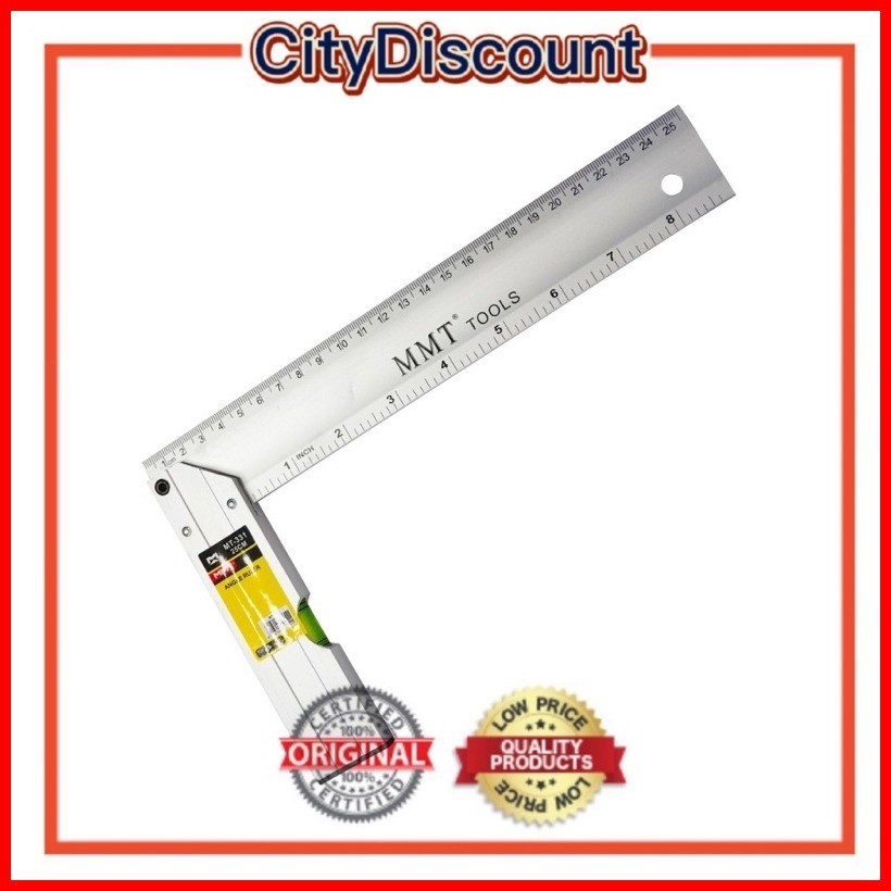 Cod L Square Angle Ruler With Level Bar Squala Measuring Tools | Shopee ...