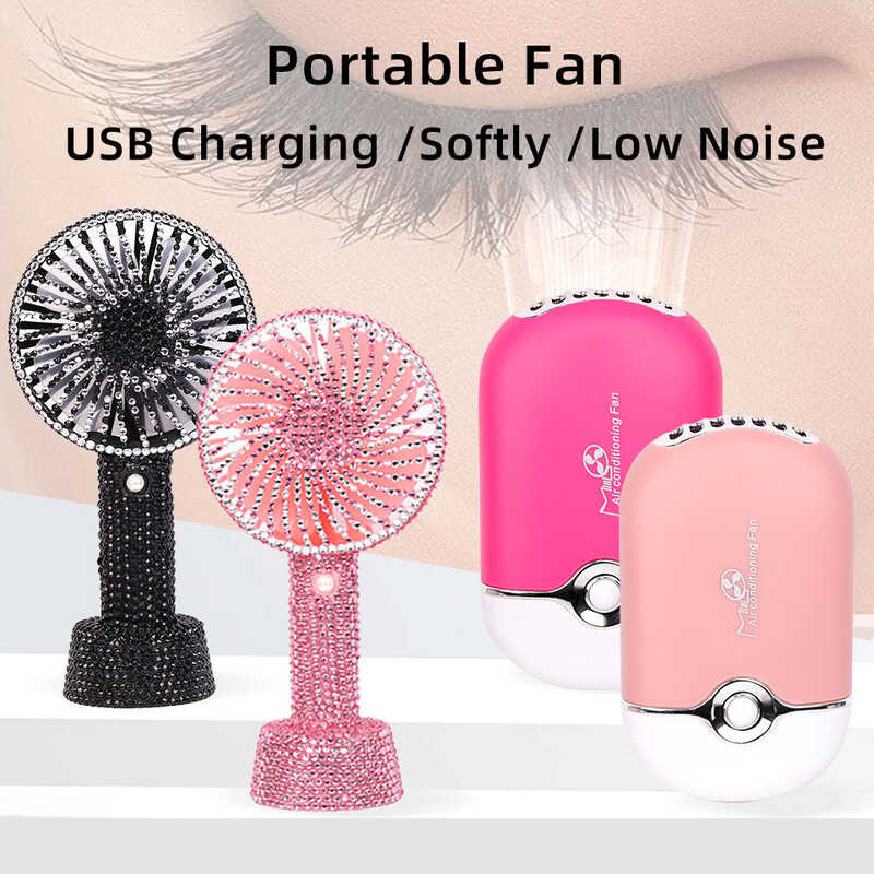 3 Gear Diamond Speed Mini Portable Eyelash Air Conditioning USB Blower ...