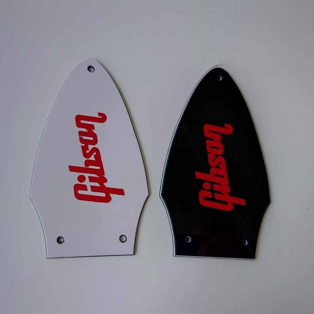 Solinder Truss Rod Cover a 2 fori in PVC per Gibson LP SG Flying V ES chitarra nera a forma di bell