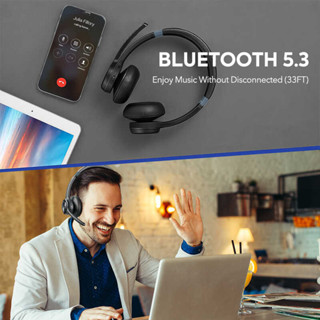 Mpow HC9 Bluetooth 5.3 Headset For Call Center Office Upgraded Wireless ...