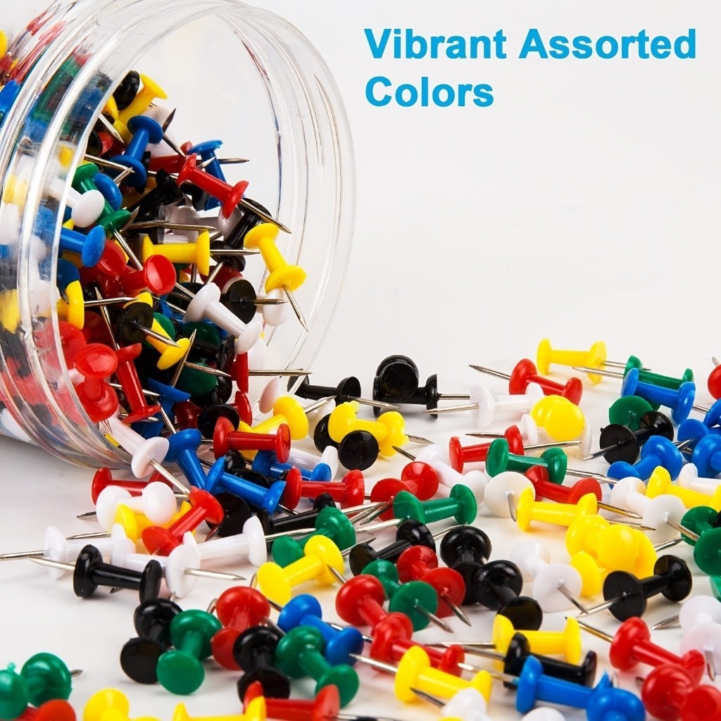 Annil Colorful Push Pins for Attaching Cards, Photos, Posters ...