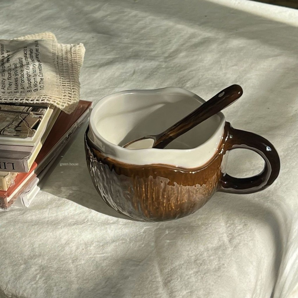 Creative Coconut Shell Coffee Cup Ins High-value Ceramic Milk Mug High ...