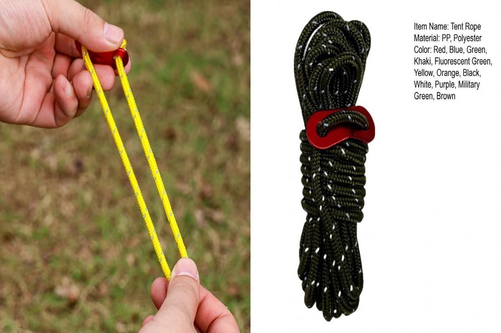 [Sy] 4mm thick canopy windproof rope reflective rope tent rope outdoor ...