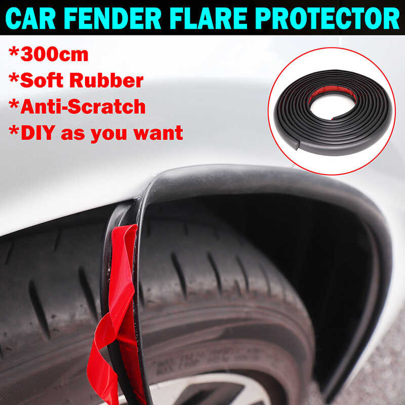 300M Universal Car Fender Flares Arches Rubber Wing Arch Extension Auto ...