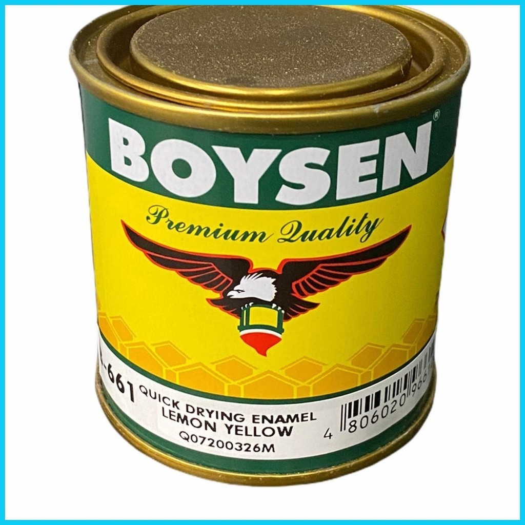 ♂ BOYSEN PAINT B661 LEMON YELLOW QUICK DRY ENAMEL QDE FOR WOOD / STEEL ...