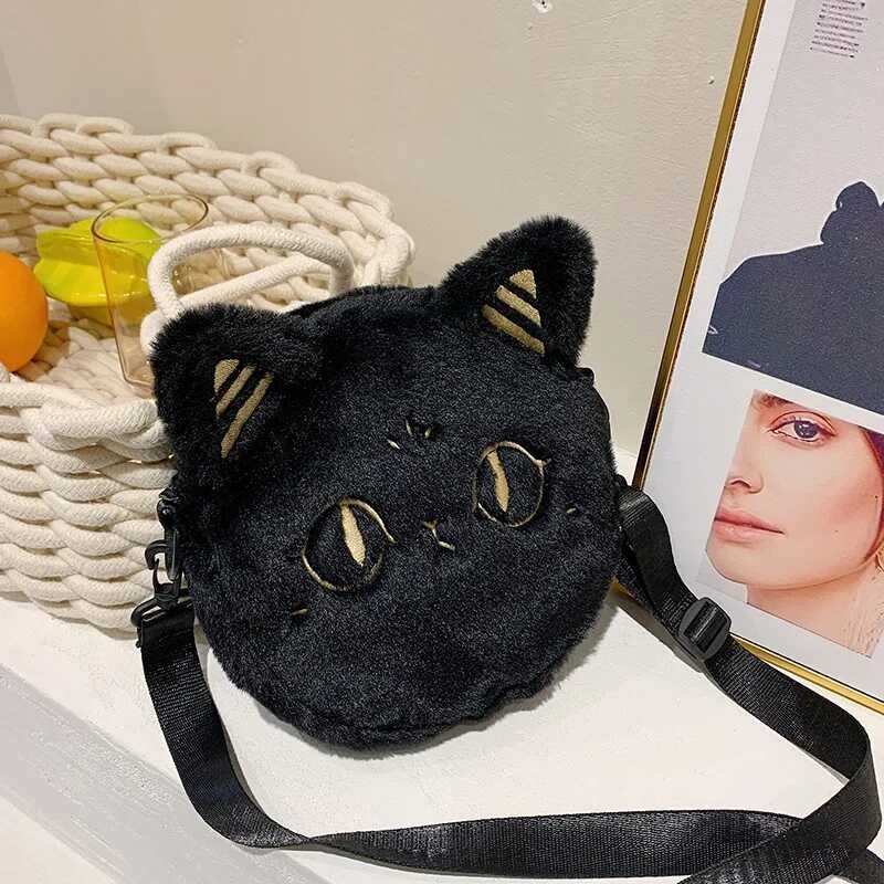 Cartoon 2024 Kawaii Cute Cat Girls Shoulder Bag Fashion Japanese Sweet ...