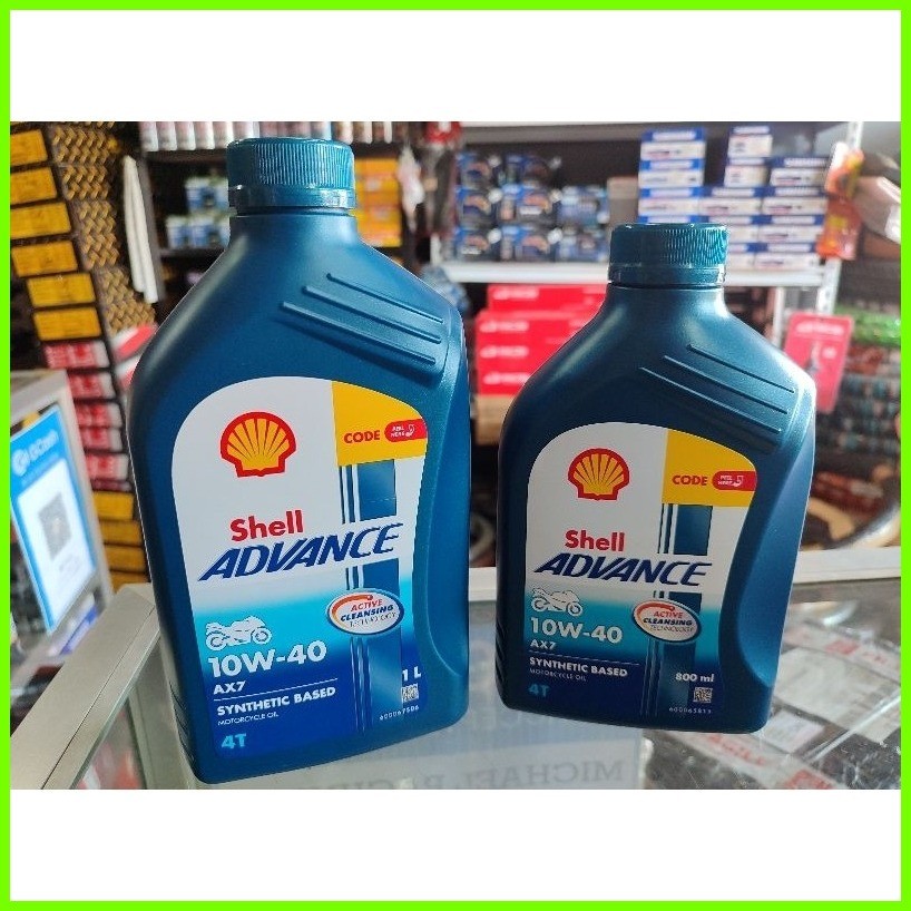 Shell Advance AX7 1L/800ml 10w40 - Original 100% | Shopee Philippines