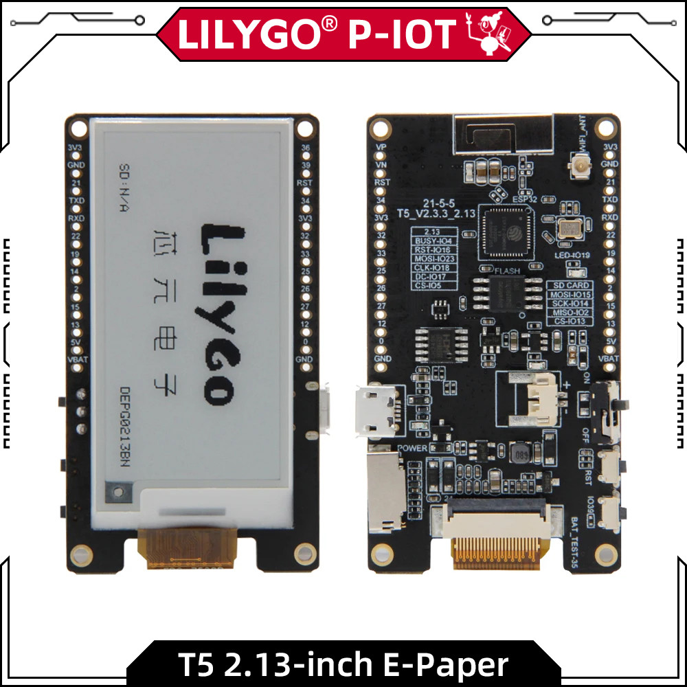 Lilygo Ttgo T5 V2 3 1 Esp32 2 13 Inch E Paper Screen Development Board