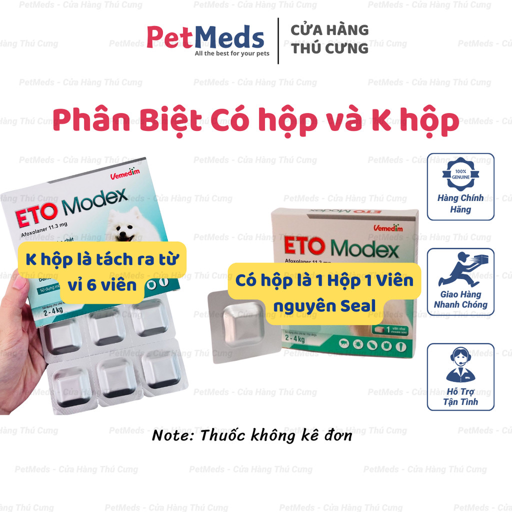 ETO Modex Chewable Tablets to Kill Ticks, Lice, Fleas, Dermatitis Due ...