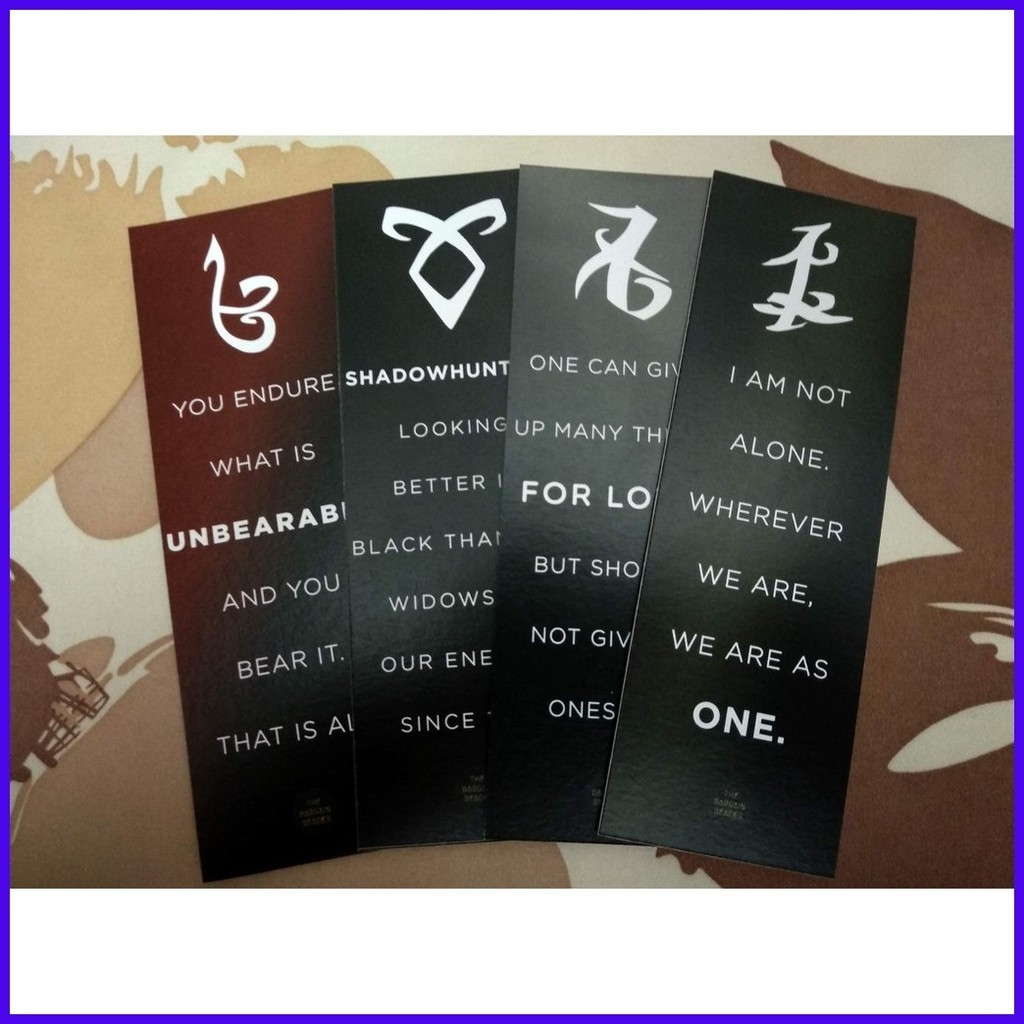 Mortal Instruments (Cassandra Clare) Rune Bookmarks Bundle | Shopee ...