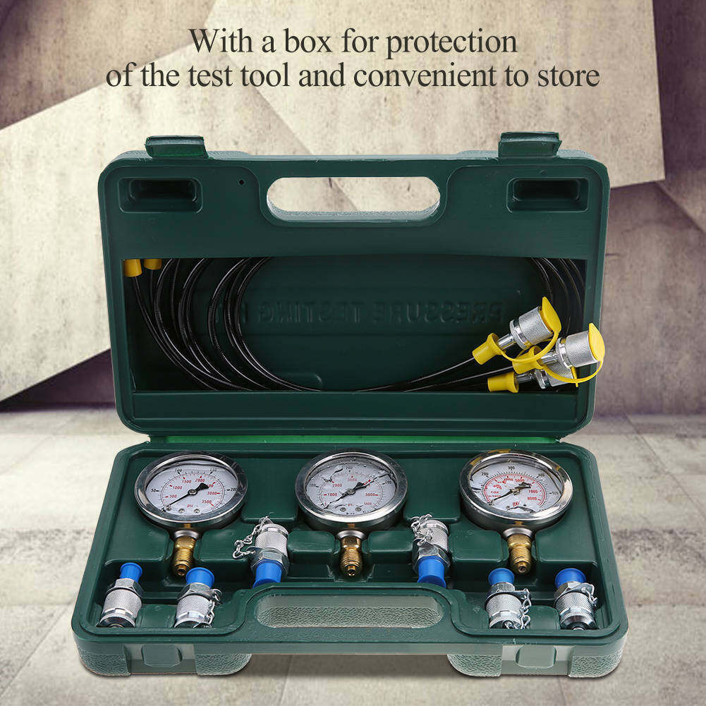 Excavator Hydraulic Pressure Test Kit with Testing Point Coupling and ...