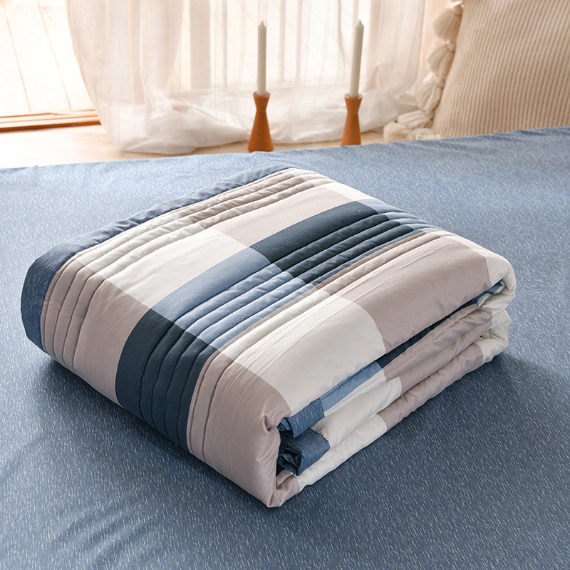 Cotton Summer Cool Quilt Washable Pure Cotton Air Conditioning Quilt Four-Piece Set Single Double Quilt 2 M Bedding set