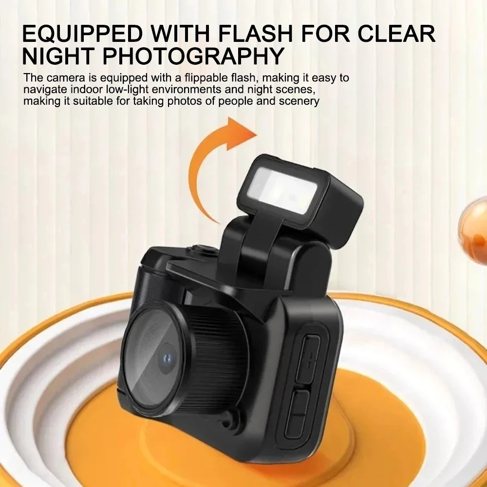 PURAIN Monoreflexes Style Mini Camera CMOS With Flash Lamp And Battery ...