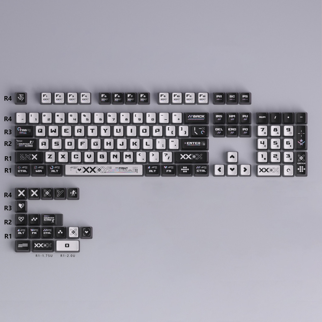 【PH STOCK】Print Stream Keycap Light Transmission OEM Height 122 Keys ...