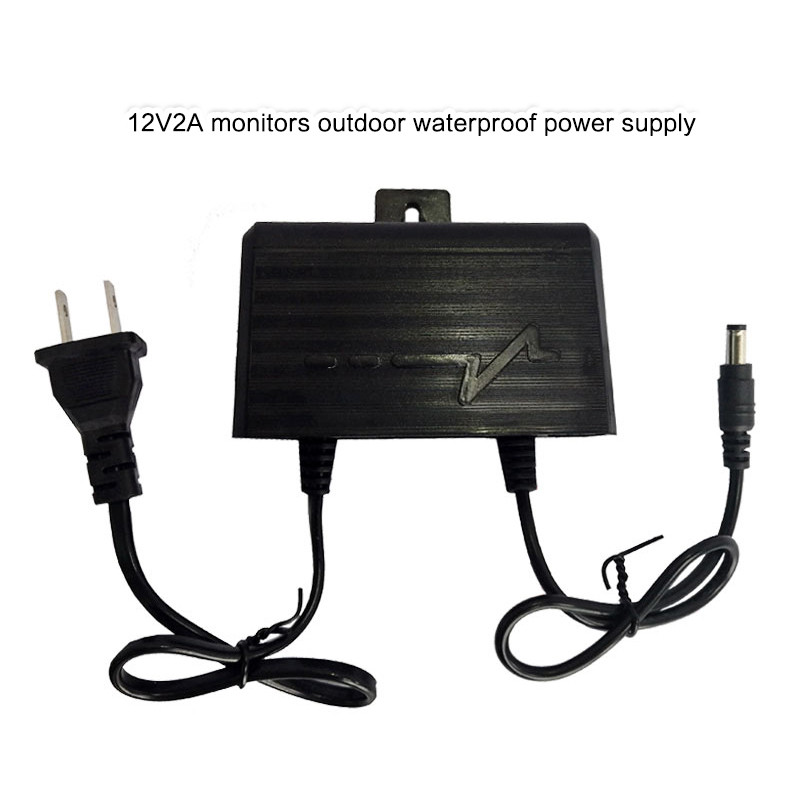 1Pcs 12V 2A DC Power Supply Adapter Waterproof Outdoor Power Supply For ...