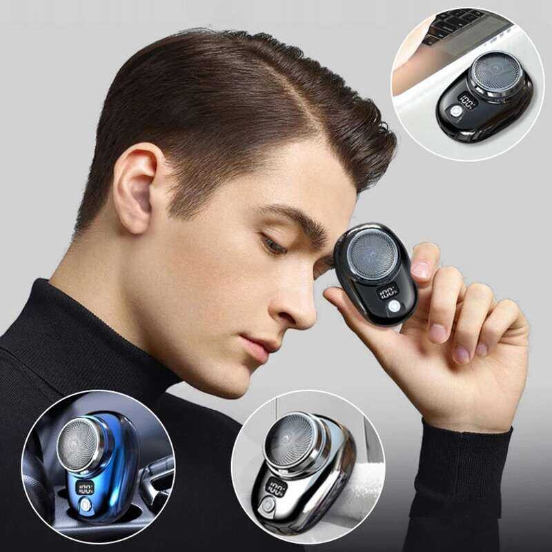 Mini Portable Electric Razor For Men Beard Shaver LCD Power Display ...