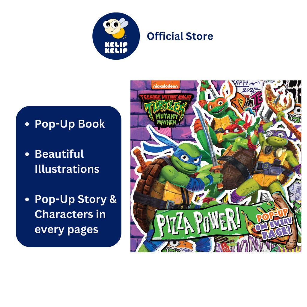Teenage Mutant Ninja Turtles Pizza Power Pop Up Book For Kids To Read ...