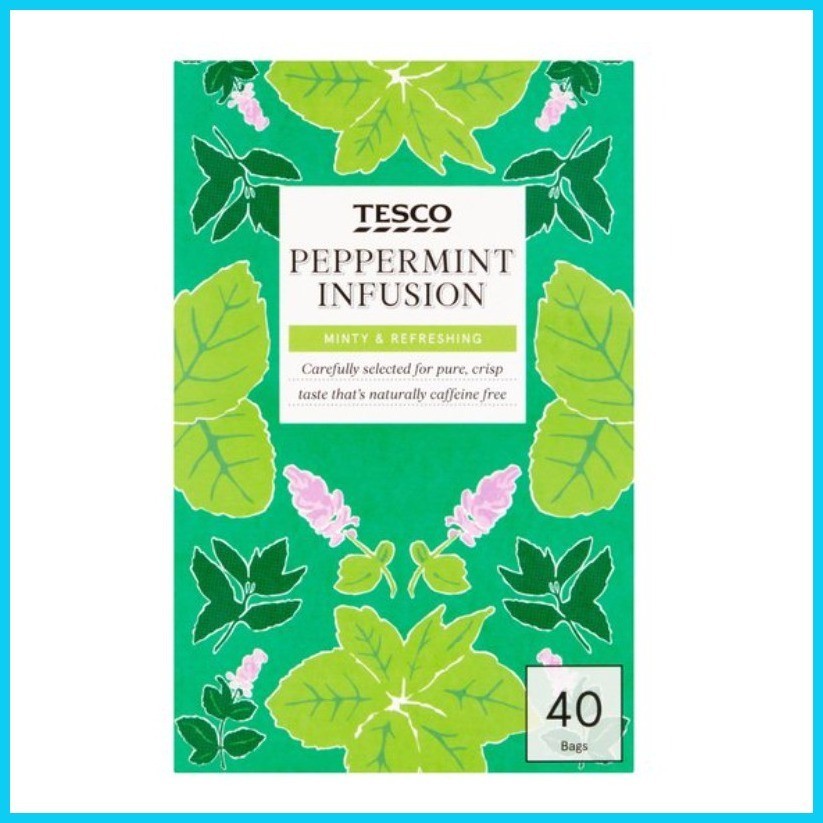 Tesco Peppermint Infusion 40 or 20 Teabags [Vegan Friendly] | Shopee ...