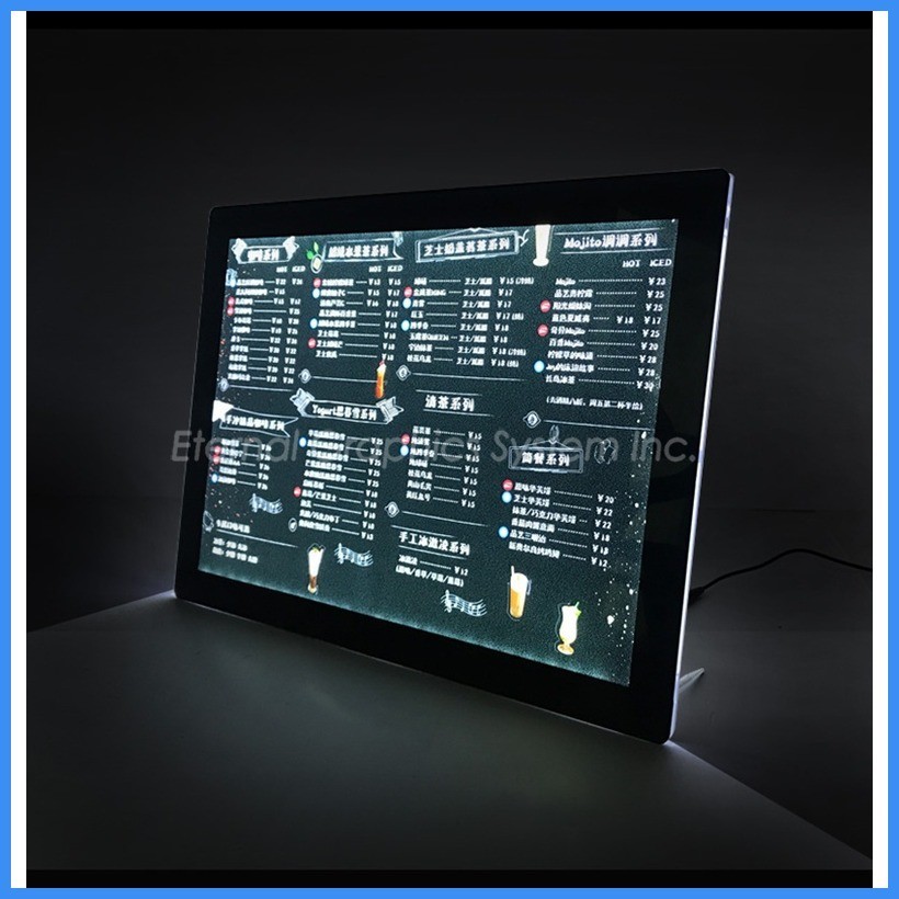 ♟ Order board A2 Milk tea shop menu display card light bar table a la ...