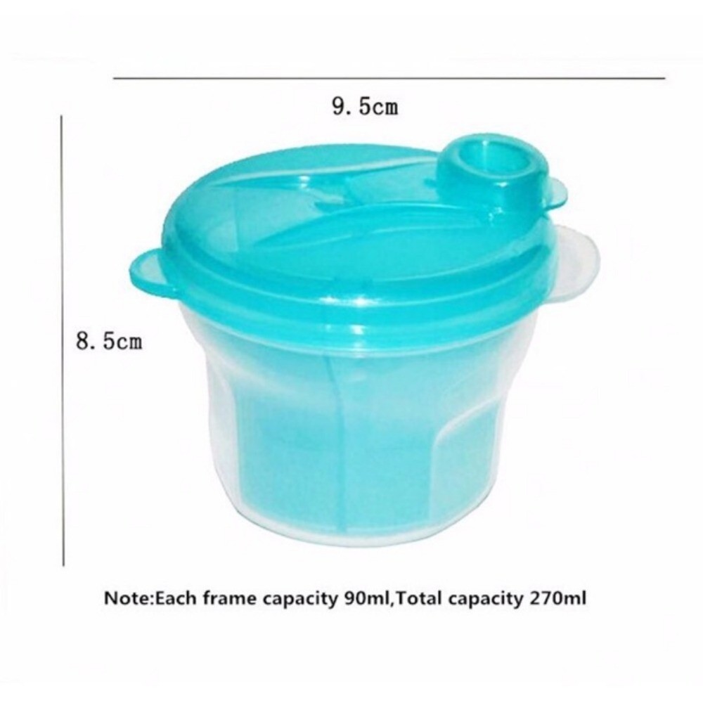 3 Grid Divided baby formula milk powder dispenser container snack cup ...
