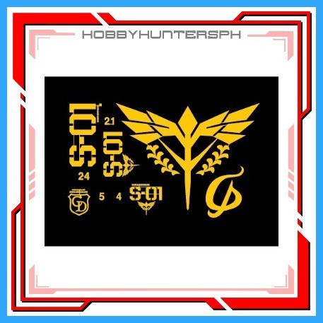 Delpi Decal: RG SAZABI SHIELD PART GOLD Metal Sticker | Shopee Philippines