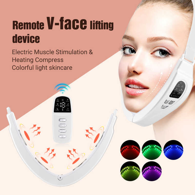 V-Line Electric Massager 6 Modes Double Chin Eliminator Facial ...