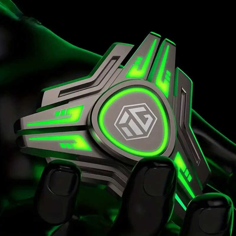 Luminous Fingertip Gyro Set, EDC Fidget Toy, Metal Hand Spinner, ADHD ...