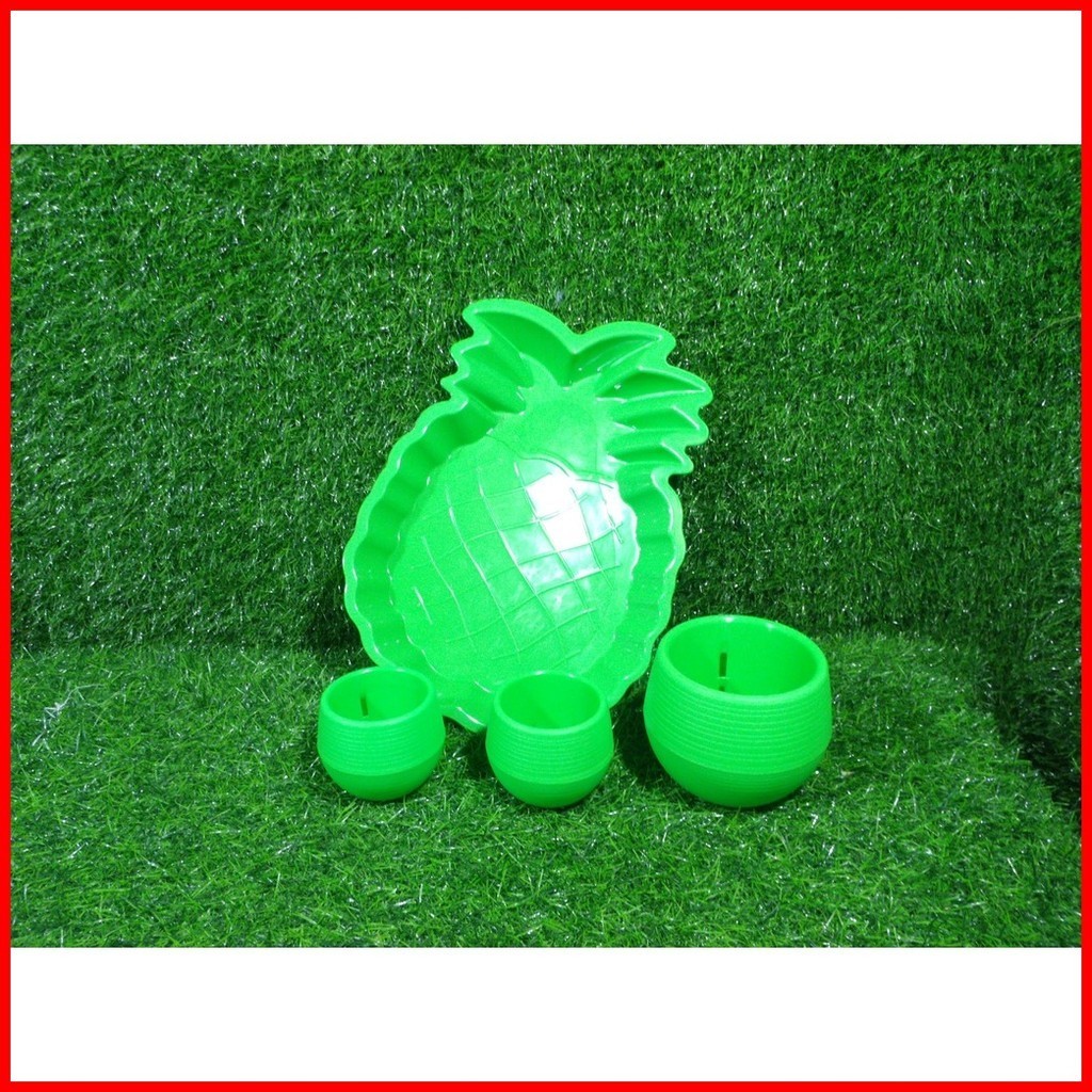 Pineapple Tray with 3 pcs Prosperity Bowl (Random color will be given